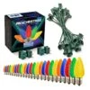 Light Line Kit - SPT-1 C9 25' Green Cord, 12" Spacing, 25 Multi Bulbs, With 2 Male And Female Slide On Plugs 2 Light Line Kit - SPT-1 C9 25' Green Cord, 12" Spacing, 25 Multi Bulbs, With 2 Male And Female Slide On Plugs -Christmas Decor Sale llk 9251 g 12 m 1