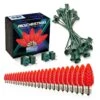Light Line Kit - SPT-1 C9 25' Green Cord, 12" Spacing, 25 Red Bulbs, With 2 Male And Female Slide On Plugs -Christmas Decor Sale llk 9251 g 12 r 1