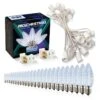 Light Line Kit - SPT-1 C9 25' White Cord, 12" Spacing, 25 Cool White Bulbs, With 2 Male And Female Slide On Plugs -Christmas Decor Sale llk 9251 w 12 cw 1 1