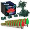 Light Line Kit - SPT-1 C9 50' Green Cord, 12" Spacing, 25 Red And 25 Green Bulbs, With 3 Male And Female Slide On Plugs
