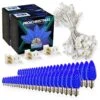 Light Line Kit - SPT-1 C9 50' White Cord, 12" Spacing, 50 Blue Bulbs, With 3 Male And Female Slide On Plugs 2 Light Line Kit - SPT-1 C9 50' White Cord, 12" Spacing, 50 Blue Bulbs, With 3 Male And Female Slide On Plugs -Christmas Decor Sale llk 951 w 12 b 1