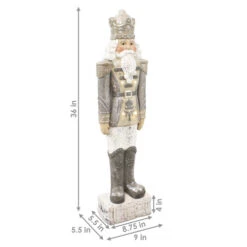 Sunnydaze Alexei The Defender Indoor Nutcracker Statue With LED Lights - Christmas/Holiday Decor - Silver - 36" 14 Sunnydaze Alexei The Defender Indoor Nutcracker Statue With LED Lights - Christmas/Holiday Decor - Silver - 36" -Christmas Decor Sale mgfzvp2seqozgoun9gde 33776.1694717477