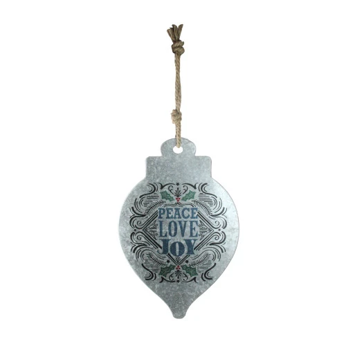 Northlight 20" Silver And Blue 'Peace Love Joy' Finial Christmas Wall Hanging Ornament 3 Northlight 20" Silver And Blue 'Peace Love Joy' Finial Christmas Wall Hanging Ornament