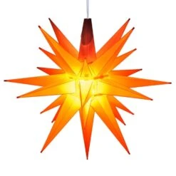 Christmas Designers 14" Moravian Star, Amber/Orange