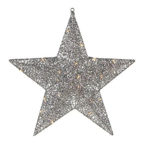 Northlight LED Lighted Hanging Star Outdoor Christmas Decoration - 18" - Silver - Warm White 5 Northlight LED Lighted Hanging Star Outdoor Christmas Decoration - 18" - Silver - Warm White - Image 3