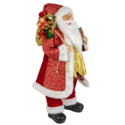 Northlight 24" Red And White Santa With Gift Bag And Presents Christmas Figure -Christmas Decor Sale norhtlight e86162 1 new 88105.1671181368