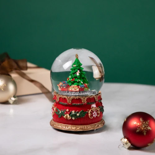 Musical Christmas Tree And Train Water Globe - 5.5" 4 Musical Christmas Tree And Train Water Globe - 5.5" - Image 2
