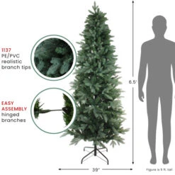Real Touch™? Slim Washington Frasier Fir Artificial Christmas Tree - Unlit - 6.5' -Christmas Decor Sale northlight b03890 thumbnail dec28 2023 97214.1704379448