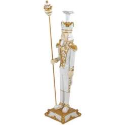 Northlight Christmas Nutcracker Soldier With Scepter - 25.75" - White And Gold -Christmas Decor Sale northlight f95186 02 79934.1702402366