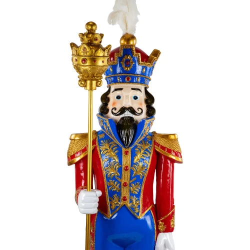 Northlight Regal Commercial Christmas Nutcracker Soldier With Scepter - 6.5' - Red And Blue 8 Northlight Regal Commercial Christmas Nutcracker Soldier With Scepter - 6.5' - Red And Blue - Image 6