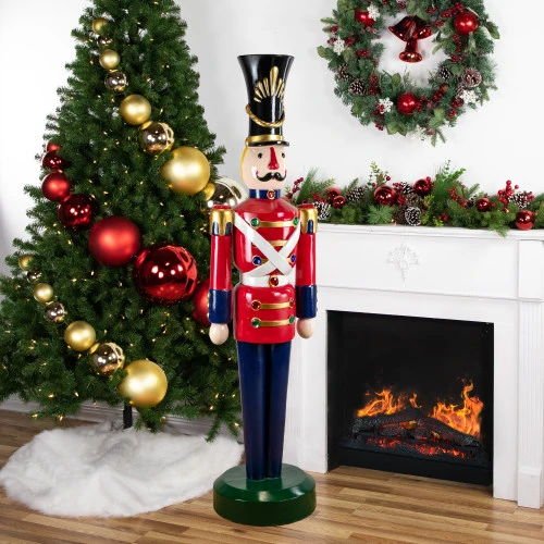 Northlight Fiberglass Commercial Christmas Toy Solider Soldier With Jewels - 6.25' 4 Northlight Fiberglass Commercial Christmas Toy Solider Soldier With Jewels - 6.25' - Image 2