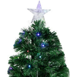 Northlight 6' Pre-Lit LED Fiber Optic Color Changing Christmas Tree With Star Tree Topper -Christmas Decor Sale northlight j65059 04 85968.1706293987