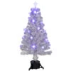 Pre-Lit Medium Iridescent Fiber Optic Artificial Christmas Tree - 4' - White - Blue LED Lights -Christmas Decor Sale northlight j65106 01 17133.1716497918