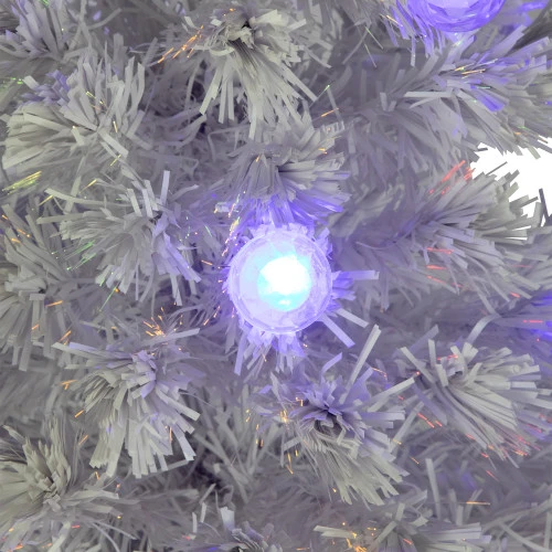 Pre-Lit Medium Iridescent Fiber Optic Artificial Christmas Tree - 4' - White - Blue LED Lights 6 Pre-Lit Medium Iridescent Fiber Optic Artificial Christmas Tree - 4' - White - Blue LED Lights - Image 4