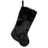 Northlight Sable Faux Fur Christmas Stocking With Pom Poms - 20.5" - Black 1 Northlight Sable Faux Fur Christmas Stocking With Pom Poms - 20.5" - Black -Christmas Decor Sale northlight l96624 01 88681.1713471514
