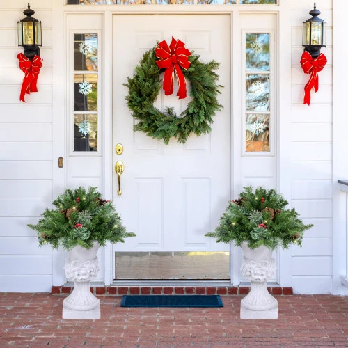 Northlight Pre-Lit LED Mixed Cashmere Urn Filler Christmas Garden Stake - 20" 4 Northlight Pre-Lit LED Mixed Cashmere Urn Filler Christmas Garden Stake - 20" - Image 2