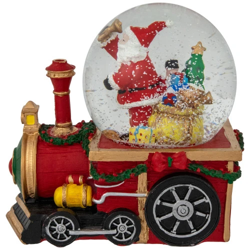 Santa Claus Musical Train Christmas Snow Globe - 6" 3 Santa Claus Musical Train Christmas Snow Globe - 6"