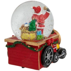 Santa Claus Musical Train Christmas Snow Globe - 6" 11 Santa Claus Musical Train Christmas Snow Globe - 6" -Christmas Decor Sale northlight pm85864 04 83318.1700154053