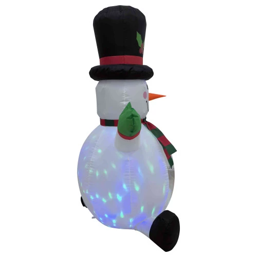 Northlight Lighted Inflatable Snowman With Top Hat Outdoor Christmas Decoration - 4' 7 Northlight Lighted Inflatable Snowman With Top Hat Outdoor Christmas Decoration - 4' - Image 5