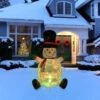 Northlight Lighted Inflatable Snowman With Top Hat Outdoor Christmas Decoration - 4' 2 Northlight Lighted Inflatable Snowman With Top Hat Outdoor Christmas Decoration - 4' -Christmas Decor Sale northlight rp96506 styled 10256.1726279107