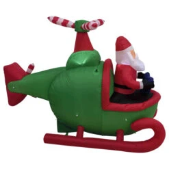 Northlight Lighted Inflatable Santa With Helicopter Outdoor Christmas Decoration -7' -Christmas Decor Sale northlight rp96507 03 86370.1723684239