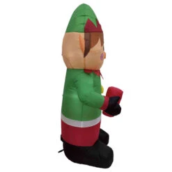 Northlight Lighted Inflatable Elf Outdoor Christmas Decoration - 4.25' -Christmas Decor Sale northlight rp96508 02 83459.1723684237