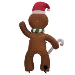 Lighted Inflatable Gingerbread Man Outdoor Christmas Decoration - 5' -Christmas Decor Sale northlight rp96509 04 39590.1723684239