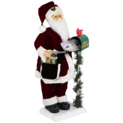 Northlight Animated And Musical Santa Claus Figure With Lighted "Merry Christmas" Mailbox - 30" -Christmas Decor Sale northlight rp97223 03 25048.1722041287