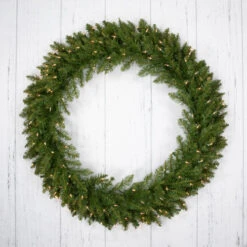 Northlight Pre-Lit Rockwood Pine Artificial Christmas Wreath, 36-Inch, Clear Lights -Christmas Decor Sale northlight sm93032 white20floor20 1 14035.1707418292