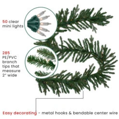 Northlight Real Touch™ Pre-Lit Grande Spruce Artificial Christmas Garland - 9' X 14" - Clear Lights -Christmas Decor Sale northlight v94172 thumbnail nov8 2023 82881.1700154056