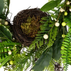 Northlight Green And Brown Foliage Artificial Spring Wreath With Nest - 24" - Unlit -Christmas Decor Sale northlight vm18638 03 27319.1716584134