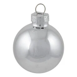 Northlight 10ct Silver Shiny And Matte Glass Ball Christmas Ornaments 1.75" (45mm) -Christmas Decor Sale northlight wy0072820silver 03 44588.1700327072