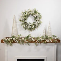 Northlight Glittered Berries And Eucalyptus Artificial Christmas Garland - 5' - Unlit -Christmas Decor Sale northlight yk959772c20yk95979 styled 01 52356.1723597828