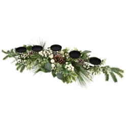 Berries And Eucalyptus Artificial Christmas Candle Holder - 42" -Christmas Decor Sale northlight yk95978 02 85776.1722387412