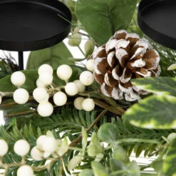 Berries And Eucalyptus Artificial Christmas Candle Holder - 42" -Christmas Decor Sale northlight yk95978 05 29678.1722387418