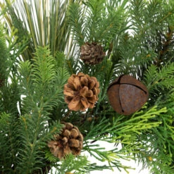 Northlight Real Touch™? Pinecones And Jingle Bells Artificial Christmas Wreath - 26" - Unlit -Christmas Decor Sale northlight yk95982 05 44780.1722387416