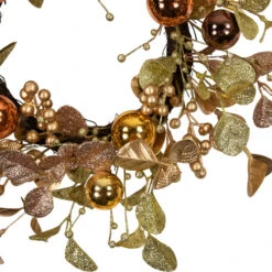 Northlight Ball Ornament Glittered Artificial Christmas Wreath - 24" - Gold And Copper Tone 14 Northlight Ball Ornament Glittered Artificial Christmas Wreath - 24" - Gold And Copper Tone -Christmas Decor Sale northlight yk95986 001 94714.1722387413