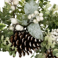 Northlight Real Touch™? Frosted Pinecones And Berries Artificial Christmas Wreath - 24" - Unlit -Christmas Decor Sale northlight yk95990 03 08986.1722387413