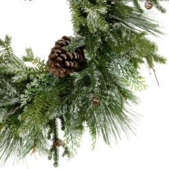 Northlight Frosted Mixed Pine And Cedar Artificial Christmas Wreath - 28" - Unlit -Christmas Decor Sale northlight yk95995 02 04449.1722387420