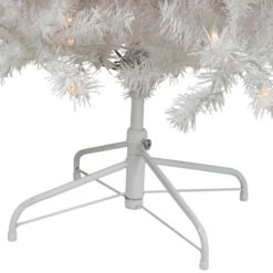 Northlight Pre-Lit Slim Flocked White Pine Artificial Christmas Tree - 7.5' - Warm White LED Lights -Christmas Decor Sale northlight z00024 05 54436.1723857306