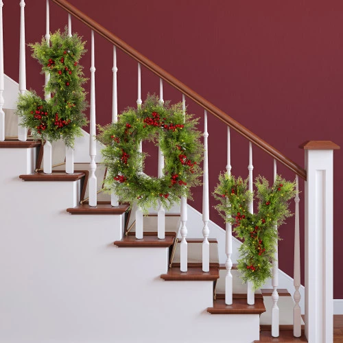 Northlight Lighted Artificial Cedar "JOY" Christmas Decoration - 24" - Warm White LED Lights 4 Northlight Lighted Artificial Cedar "JOY" Christmas Decoration - 24" - Warm White LED Lights - Image 2