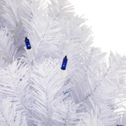 Northlight Pre-Lit Geneva White Spruce Artificial Christmas Wreath, 24-Inch, Blue Lights -Christmas Decor Sale northlight z92376 03 88997.1710358081