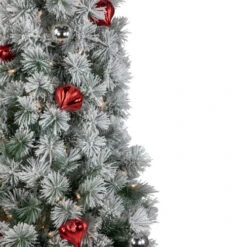Northlight Pre-Lit Snowy Bristle Pine Artificial Christmas Tree - 4.5' - Clear Lights 10 Northlight Pre-Lit Snowy Bristle Pine Artificial Christmas Tree - 4.5' - Clear Lights -Christmas Decor Sale northlight z95341 02 40295.1704379353
