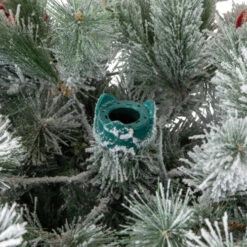 Northlight Pre-Lit Snowy Bristle Pine Artificial Christmas Tree - 7.5' - Warm White LED Lights -Christmas Decor Sale northlight z95344 06 84884.1704379349