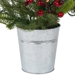Northlight Pre-Lit LED Mixed Pine Potted Christmas Tree With Berries And Cardinals - 2' - Warm White Lights -Christmas Decor Sale northlight z99346 04 83848.1704379351