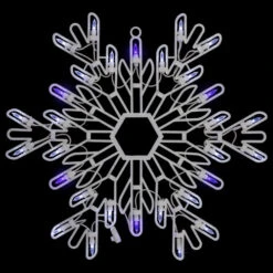 Northlight LED Lighted Snowflake Christmas Window Silhouette - 15" - Pure White And Blue