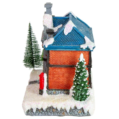 Northlight LED Lighted Post Office Christmas Village Decoration - 7" 5 Northlight LED Lighted Post Office Christmas Village Decoration - 7" - Image 3