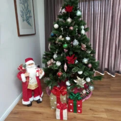 Northlight 32" Red And Gold Santa Claus With Gifts Christmas Figure -Christmas Decor Sale northlight20e88520 cxpic 68869.1671786755