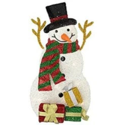 31" Pre-Lit White And Black Snowman With Gifts Outdoor Christmas Decor -Christmas Decor Sale northlight20h85208 03 11327.1599786791