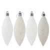 8ct Winter White Shatterproof 4-Finish Christmas Finial Drop Ornaments 5.5" -Christmas Decor Sale northlight20n500101k82684 47754.1663947190